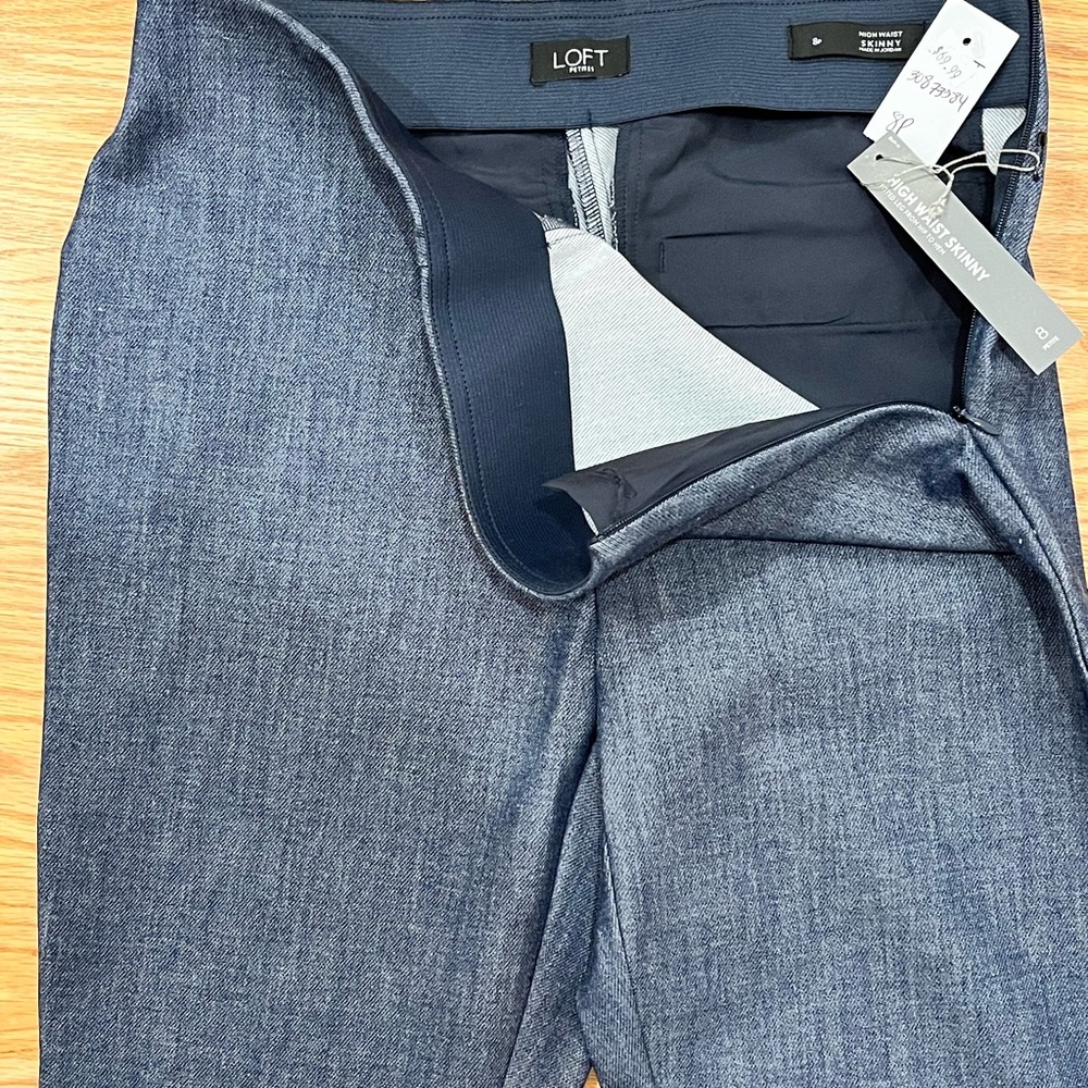 Loft Cigarette Side Zip Skinny Ankle Pants